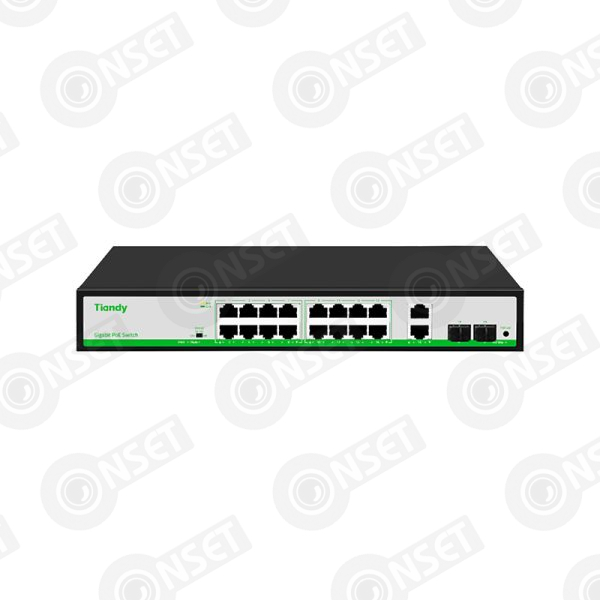 TIANDY TC-P3S020 Spec:G/1622/AT/180 коммутатор 16 портов 16GE+2GE+2SFP