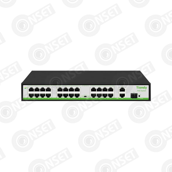 TIANDY TC-P3S027 Spec:H/2421/AT/260 коммутатор 24 порта 24FE+2GE+1SFP