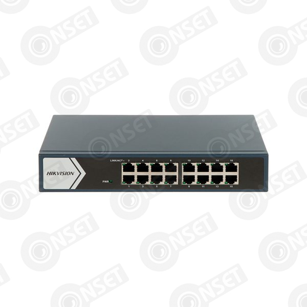 Hikvision DS-3E0516-E(B) Коммутатор 16-портовый неуправляемый SOHO
