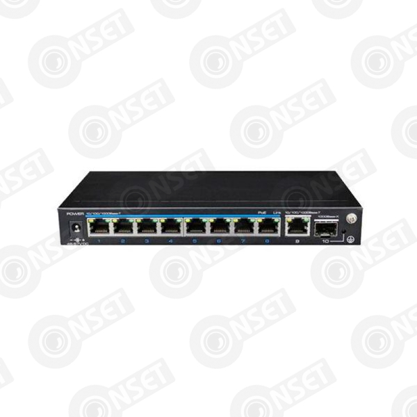 UTEPO UTP3-GSW0802-TP120 Коммутатор 8-портовый неуправляемый PoE+ 2 uplink порта 4K