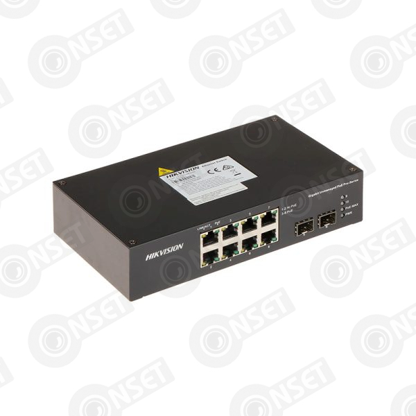 Hikvision DS-3T0510HP-E/HS Промышленный 8-портовый неуправляемый коммутатор Hi-PoE