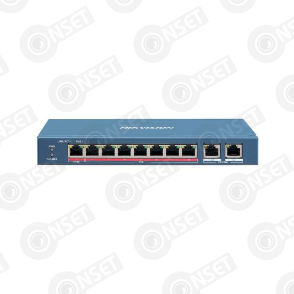 Hikvision DS-3E0310HP-E Коммутатор 8-портовый неуправляемый Hi-PoE
