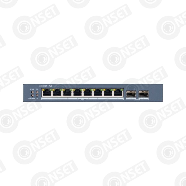 Hikvision DS-3E1510P-SI Коммутатор 8-портовый PoE, управление через Hik-Partner Pro