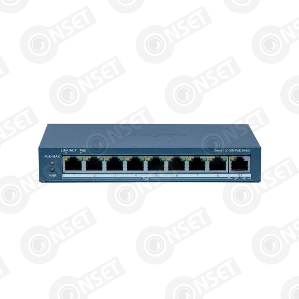 Hikvision DS-3E1309P-EI (B) Коммутатор 8-портовый PoE, управление через Hik-Partner Pro