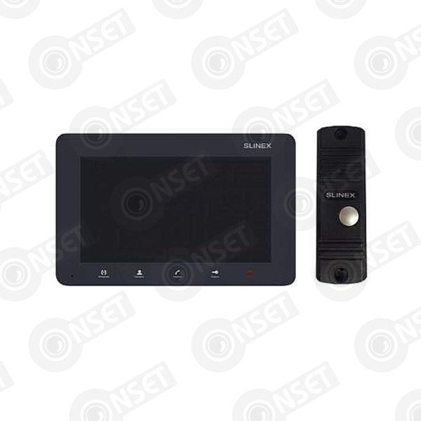 Slinex KIT SM-07MHD цвет графит + ML-16HD цвет черный. Комплект домофона 7" + панель вызова