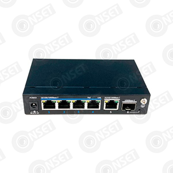 UTEPO UTP3306TS-PSB Коммутатор 4-портовый неуправляемый PoE
