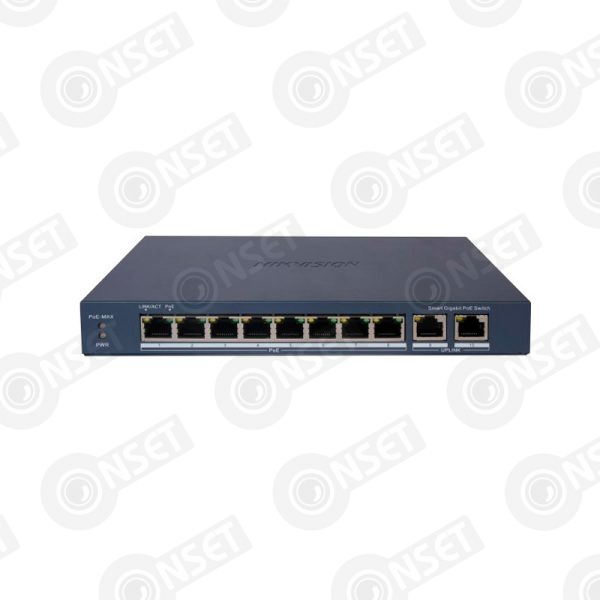 Hikvision DS-3E1510P-EI (V2) Коммутатор 8-портовый PoE, управление через Hik-Partner Pro