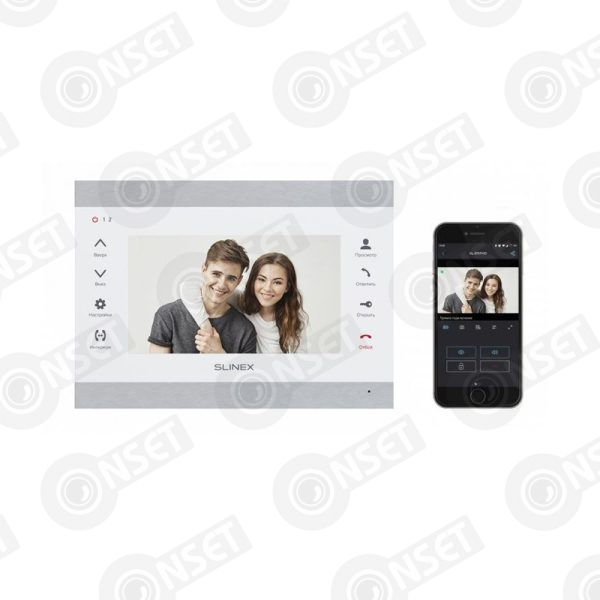 Slinex SL-07N Cloud цвет серебро + белый. 7" Домофон с переадресацией вызова на смартфон
