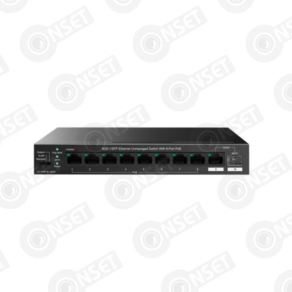 IP-Com G1110PF-8-120W Коммутатор 8-портовый неуправляемый PoE