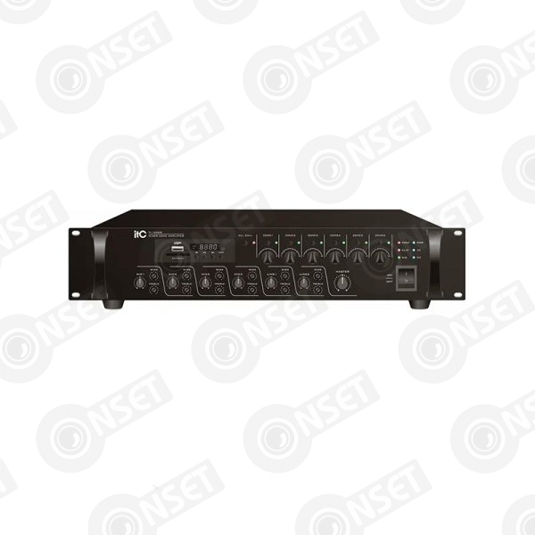 ITC TI-2406S Микширующий усилитель 240Вт, 6 зонный  с USB / SD + FM-тюнером и Bluetooth
