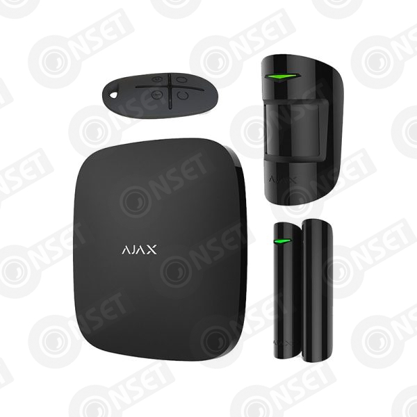 Ajax Hub Kit черный комплект (Hub-1шт, MotionProtect-1шт, DoorProtect-1шт, SpaceControl-1шт)