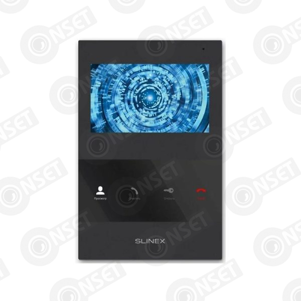 Slinex SQ-04M цвет черный. 4" Цветной домофон c программной детекцией движения