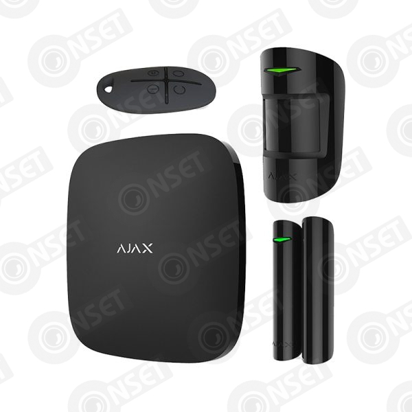 Ajax Hub Kit Plus черный комплект (Hub-1шт, MotionProtect-1шт, DoorProtect-1шт, SpaceControl-1шт)