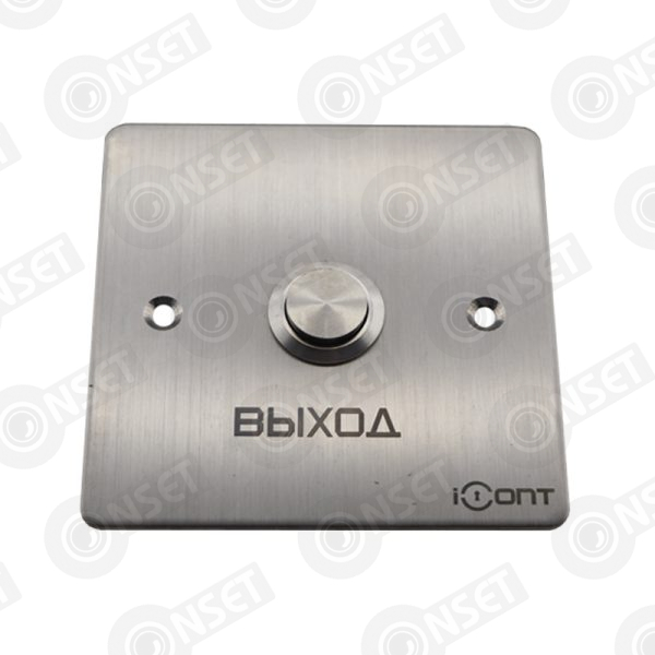iButton-06 Кнопка выхода врезная из шлифованной нержавеющей стали (86х86) (NO/NC контакты)