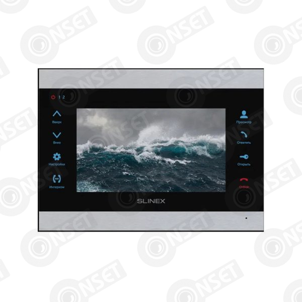 Slinex SL-07MHD цвет серебро + белый. 7" Домофон с ультратонким корпусом и функцией памяти