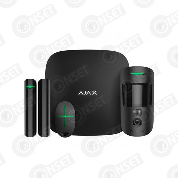 Ajax Hub Kit Cam черный комплект (Hub-1шт, MotionCam-1шт, DoorProtect-1шт, SpaceControl-1шт)