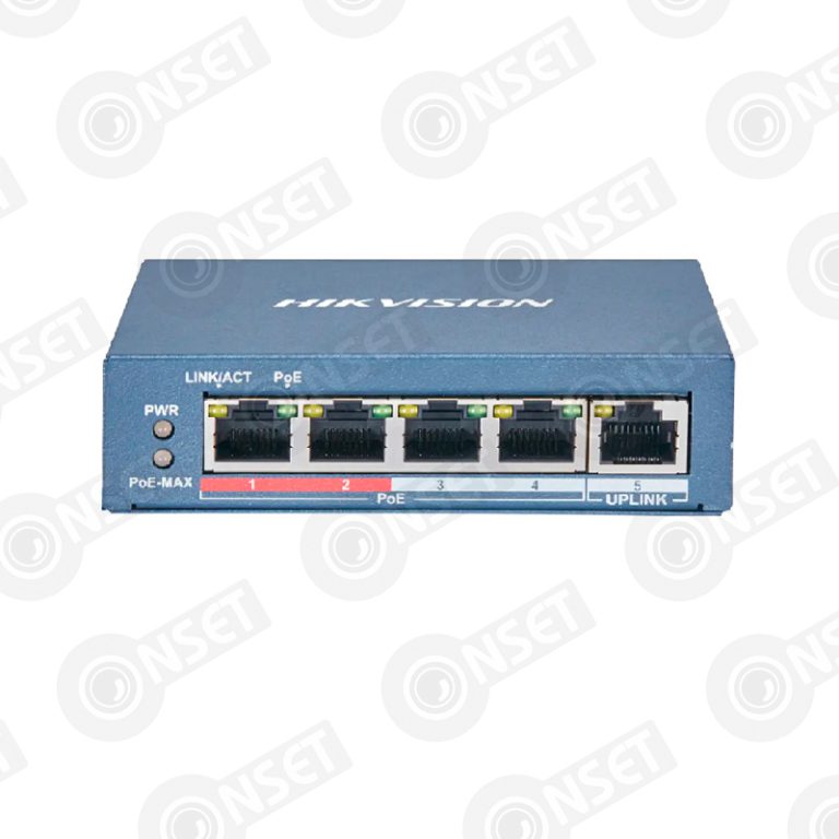 Hikvision DS-3E0105P-E(B) Коммутатор 4-портовый неуправляемый PoE — Неуправляемые, купить в Алматы