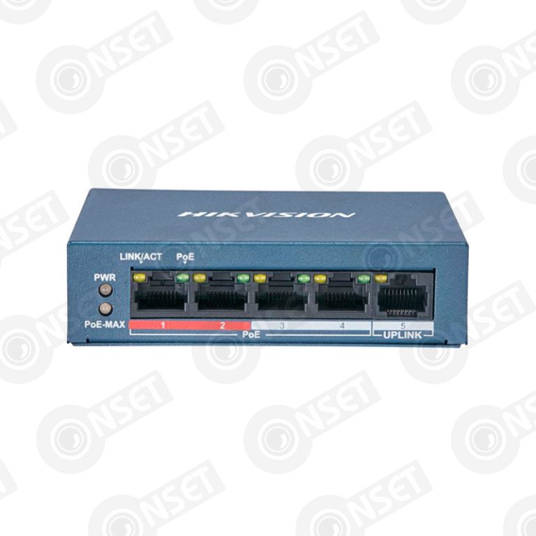 Hikvision DS-3E0105P-E/M Коммутатор 4-портовый неуправляемый PoE — Неуправляемые, купить в Алматы