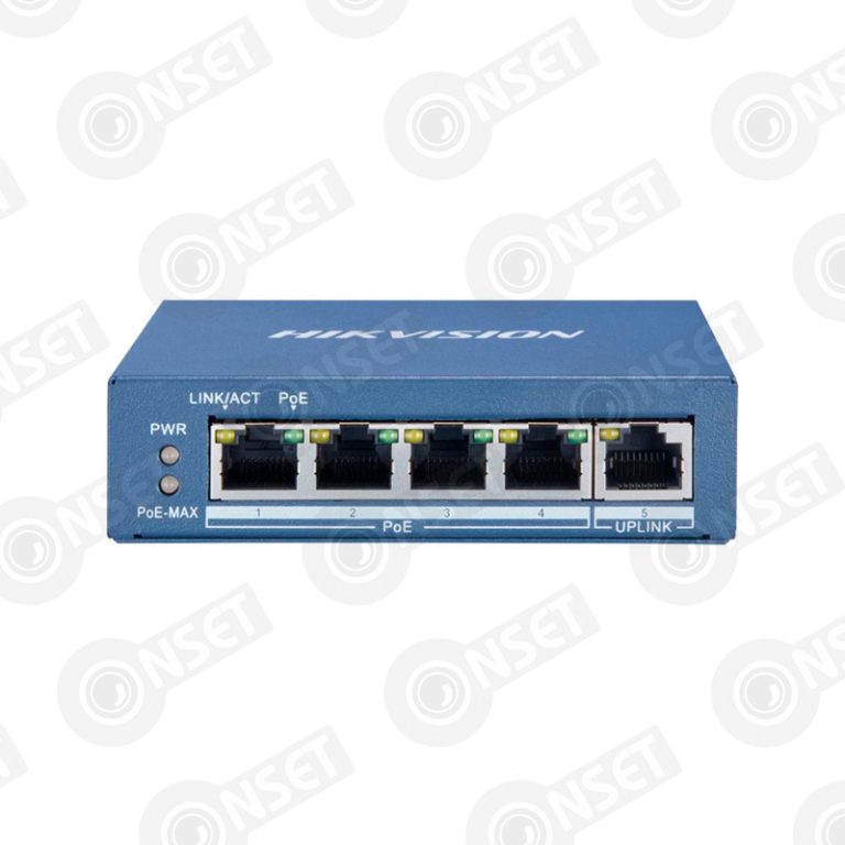 Hikvision DS-3E0505P-E/M Коммутатор 4-портовый неуправляемый PoE — Неуправляемые, купить в Алматы