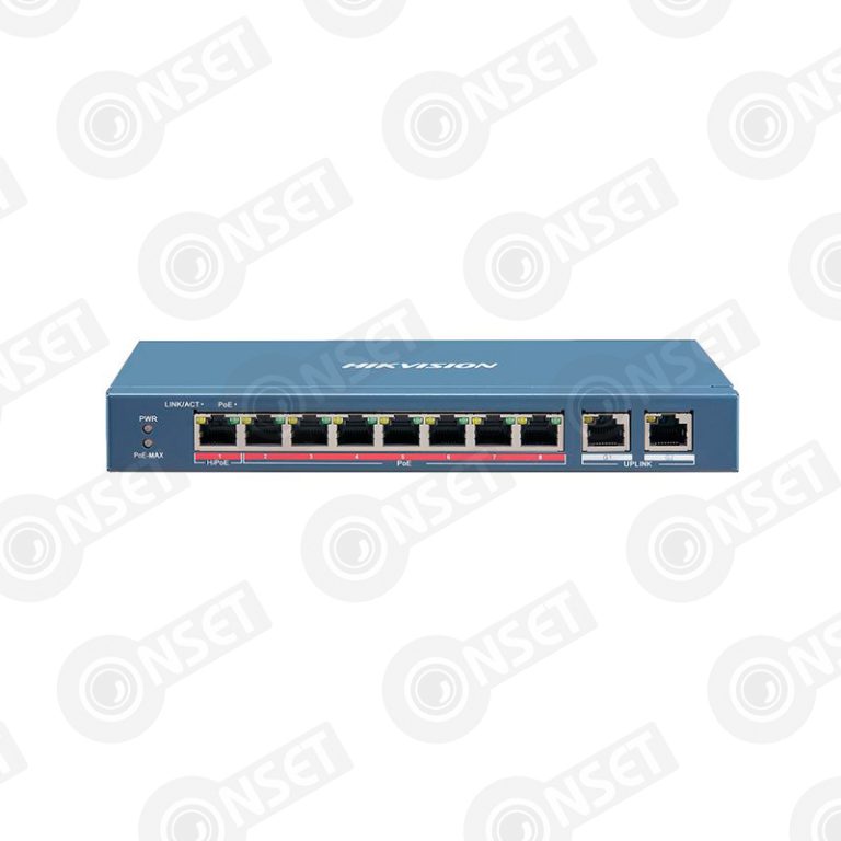 Hikvision DS-3E0310HP-E Коммутатор 8-портовый неуправляемый Hi-PoE — Неуправляемые, купить в Алматы