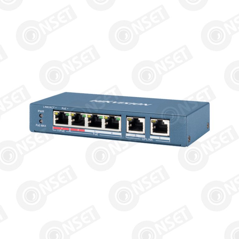 Hikvision DS-3E0106P-E/M Коммутатор 4-портовый неуправляемый PoE — Неуправляемые, купить в Алматы