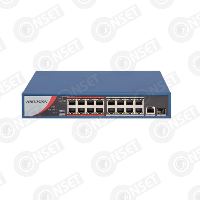 Hikvision DS-3E0318P-E/M(C) Коммутатор 16-портовый неуправляемый PoE — Неуправляемые, купить в Алматы