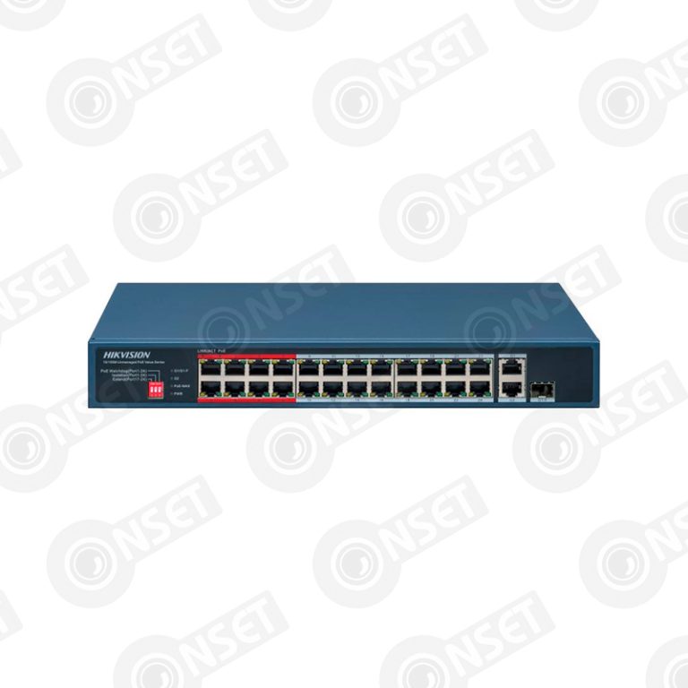 Hikvision DS-3E0326P-E/M(C) Коммутатор 24-портовый неуправляемый PoE — Неуправляемые, купить в Алматы