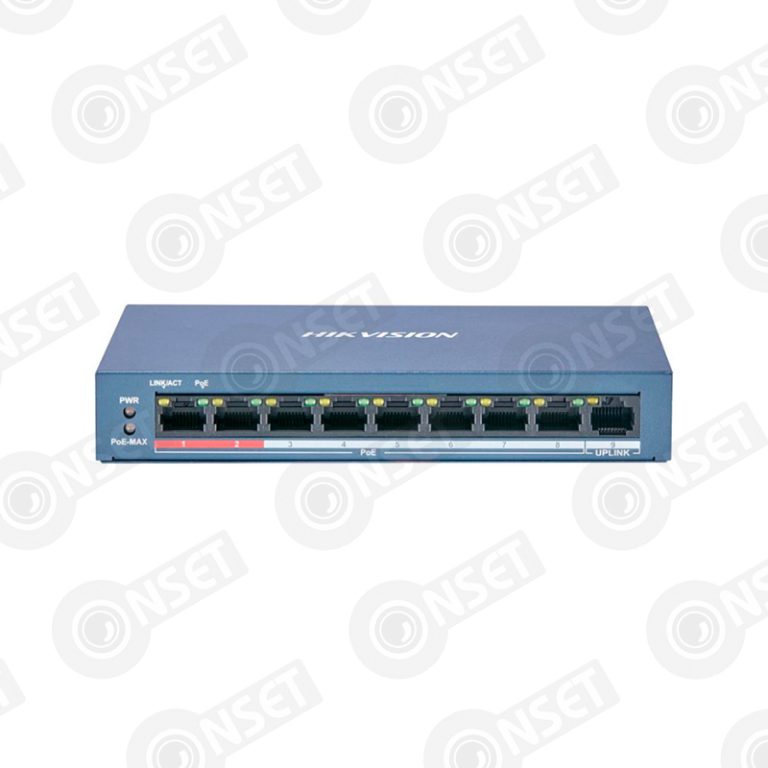 Hikvision DS-3E0109P-E/M(B) Коммутатор 8-портовый неуправляемый PoE — Неуправляемые, купить в Алматы