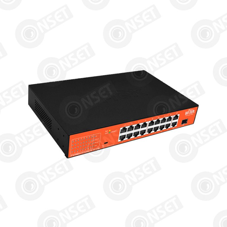 Wi-Tek WI-PS518GH Коммутатор 16-портовый неуправляемый PoE — Неуправляемые, купить в Алматы