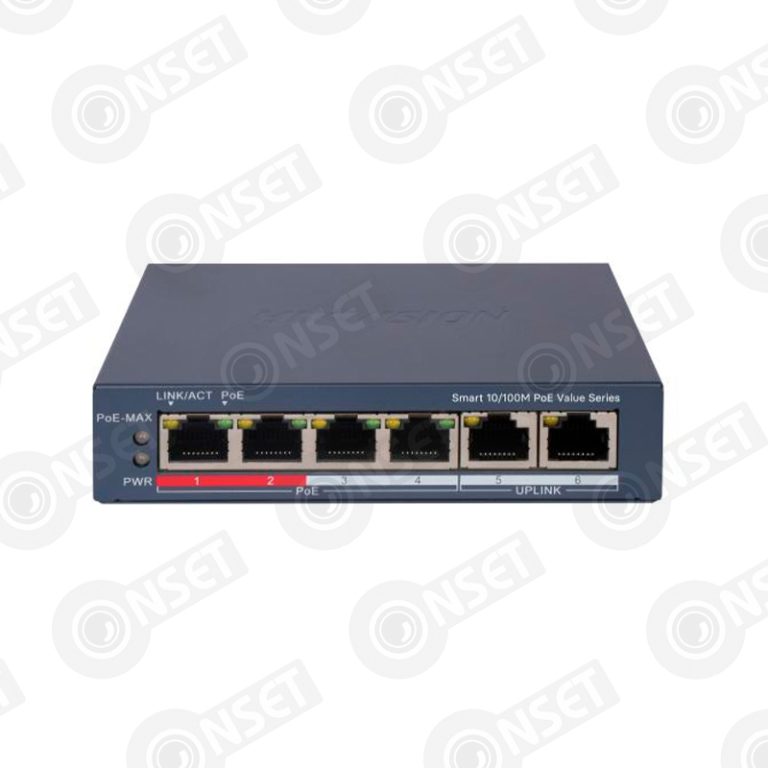 Hikvision DS-3E1106P-EI/M Коммутатор 4-портовый PoE, управление через — Управляемые, купить в Алматы