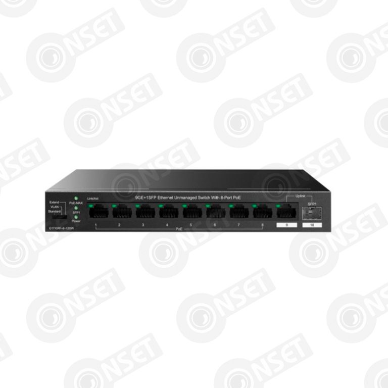 IP-Com G1110PF-8-120W Коммутатор 8-портовый неуправляемый PoE — Неуправляемые, купить в Алматы