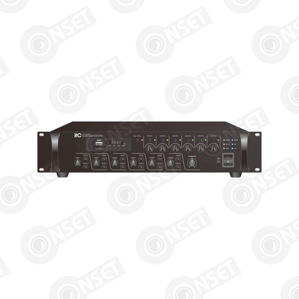 ITC TI-1206S Микшерный усилитель с Mp3, 120Вт — Микшеры, усилители и предусилители, купить в Алматы