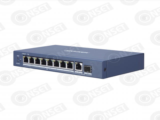 Hikvision DS-3E0510P-E/M Коммутатор 8-портовый неуправляемый PoE Hikvision DS-3E0510P-E/M неуправляемые