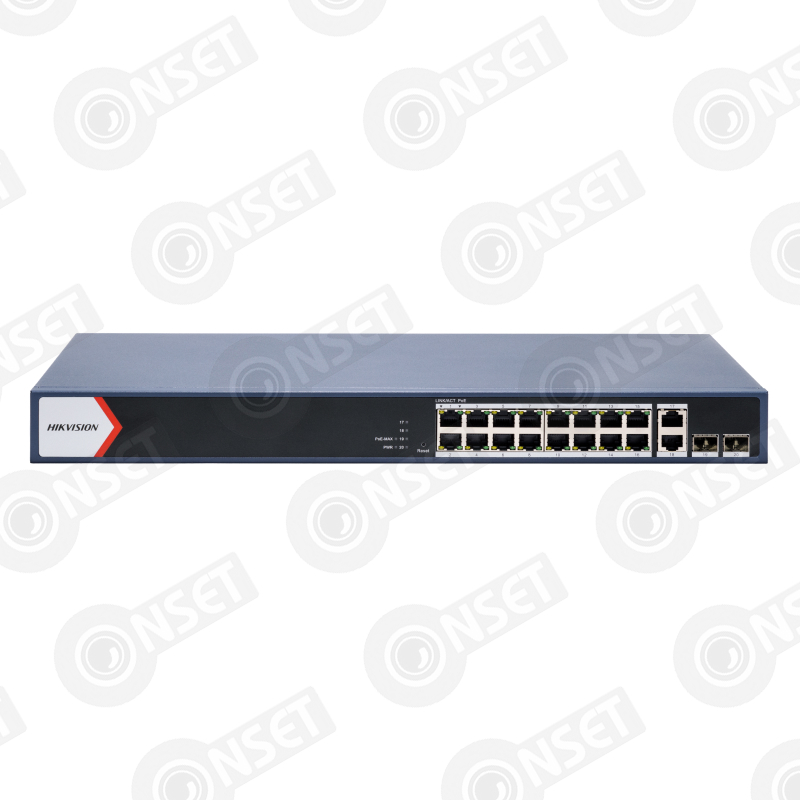 Hikvision DS-3E1520P-EI Коммутатор 16-портовый PoE Hikvision DS-3E1520P-EI управляемые